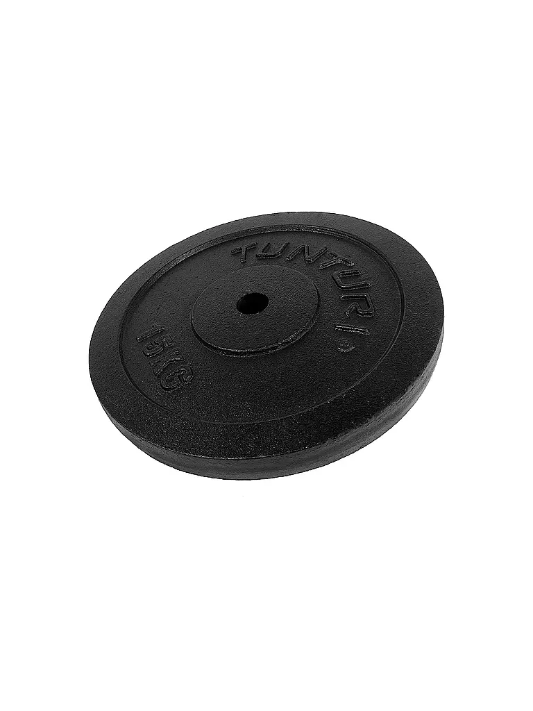 TUNTURI | Disque d'haltère en fonte 1x 15 KG | Noir
