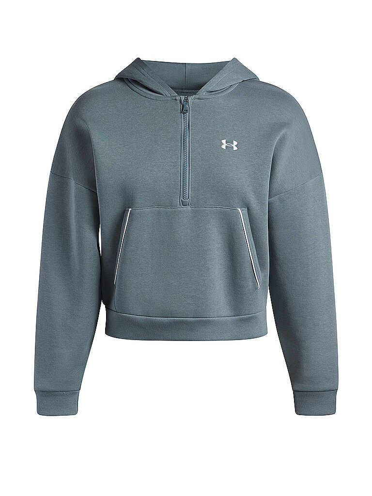 Sweat à capuche UA Rival Fleece Piped pétrole XS