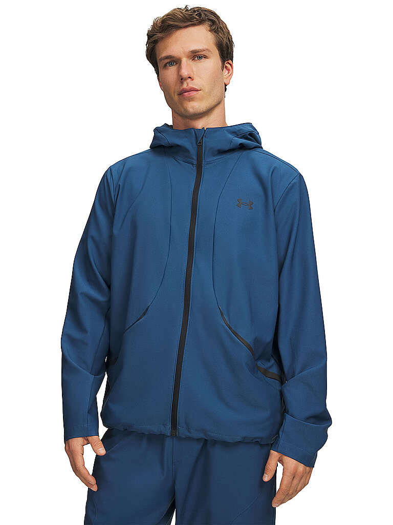 Veste à capuche UA Unstoppable tissée bleu marine S