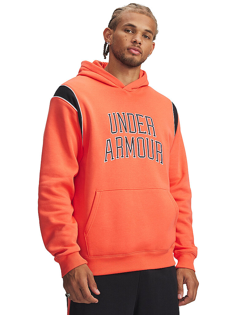 Sweat à capuche UA Rival Fleece rouge XXL