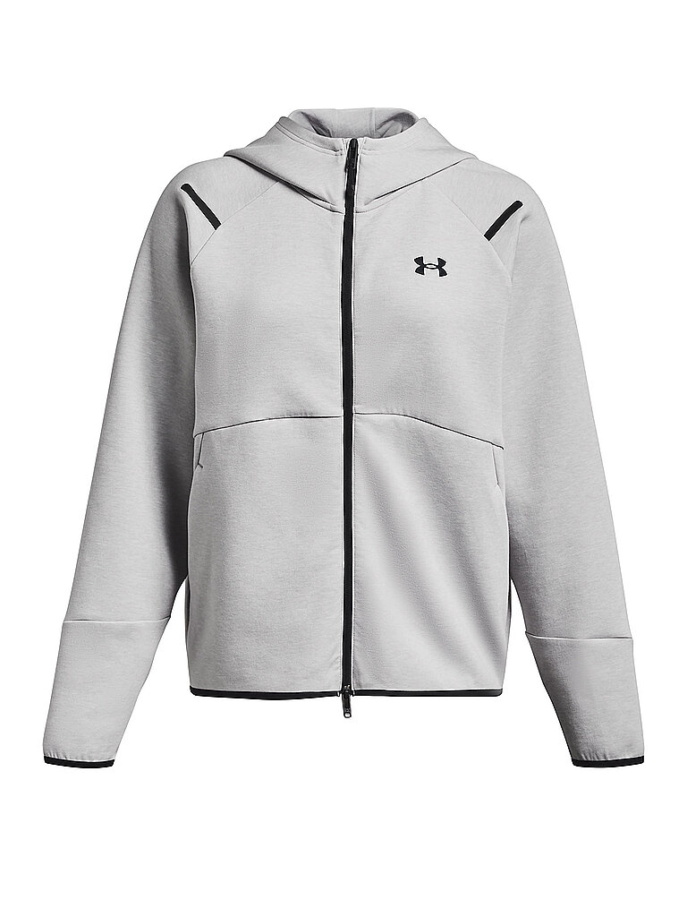 Veste à capuche zippée intégrale UA Unstoppable Fleece gris XS
