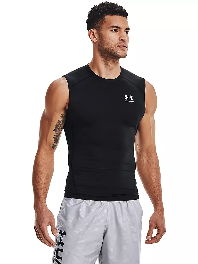 UNDER ARMOUR | Débardeur de fitness HeatGear® Armour pour homme | Noir