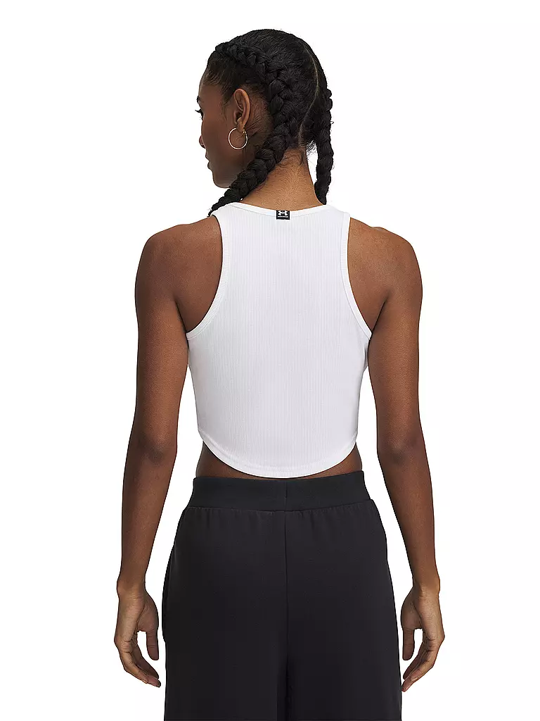 UNDER ARMOUR | Débardeur Femme UA Rival RIB Crop | Blanc