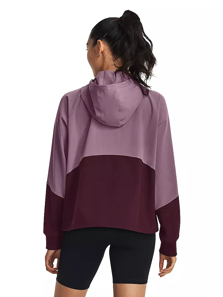UNDER ARMOUR | Damen Fitnessjacke UA Jacke aus Webstoff mit durchgehendem Zip | Lilas