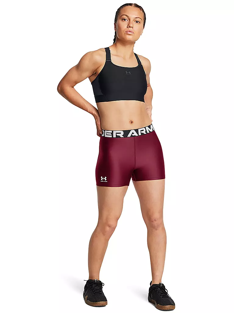 UNDER ARMOUR | Damen Fitnessshort HeatGear®  | Rouge foncé