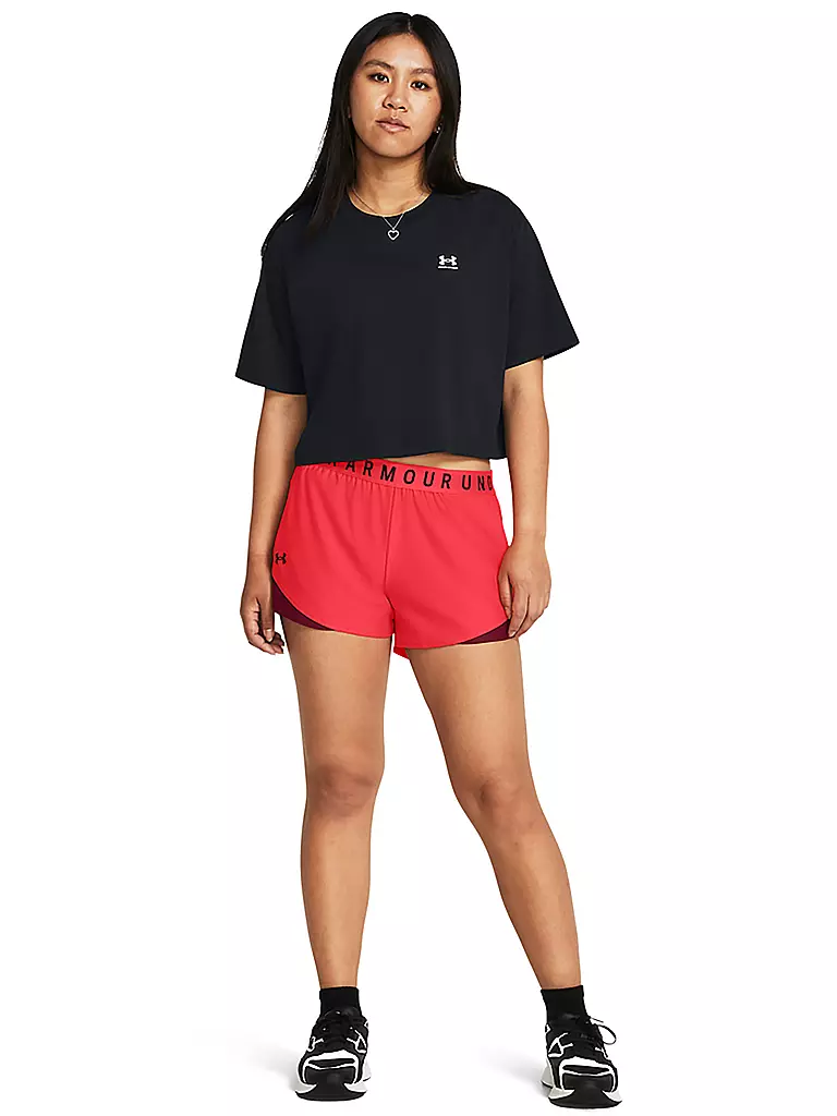 UNDER ARMOUR | Damen Fitnessshort UA Play Up 3.0 | Rouge