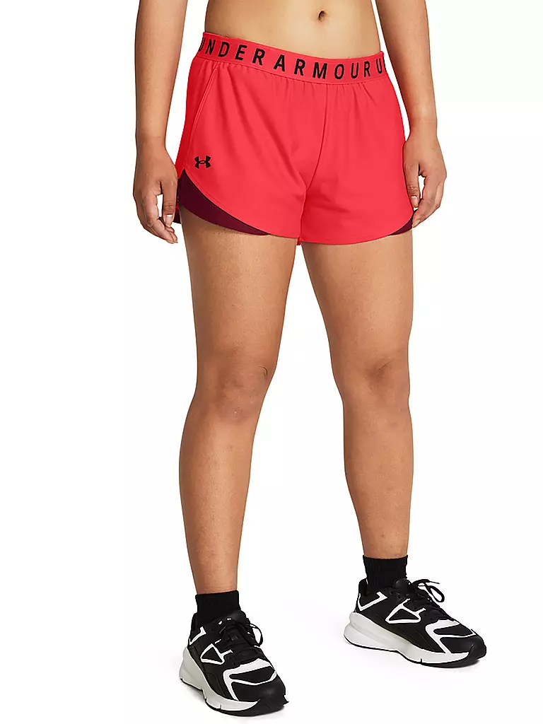 UNDER ARMOUR | Damen Fitnessshort UA Play Up 3.0 | Rouge