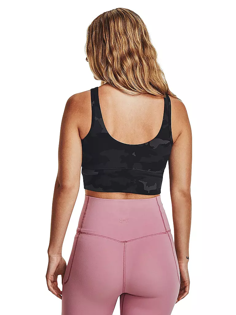 UNDER ARMOUR | Damen Fitnesstank  UA Meridian Fitted Printed Crop | Noir