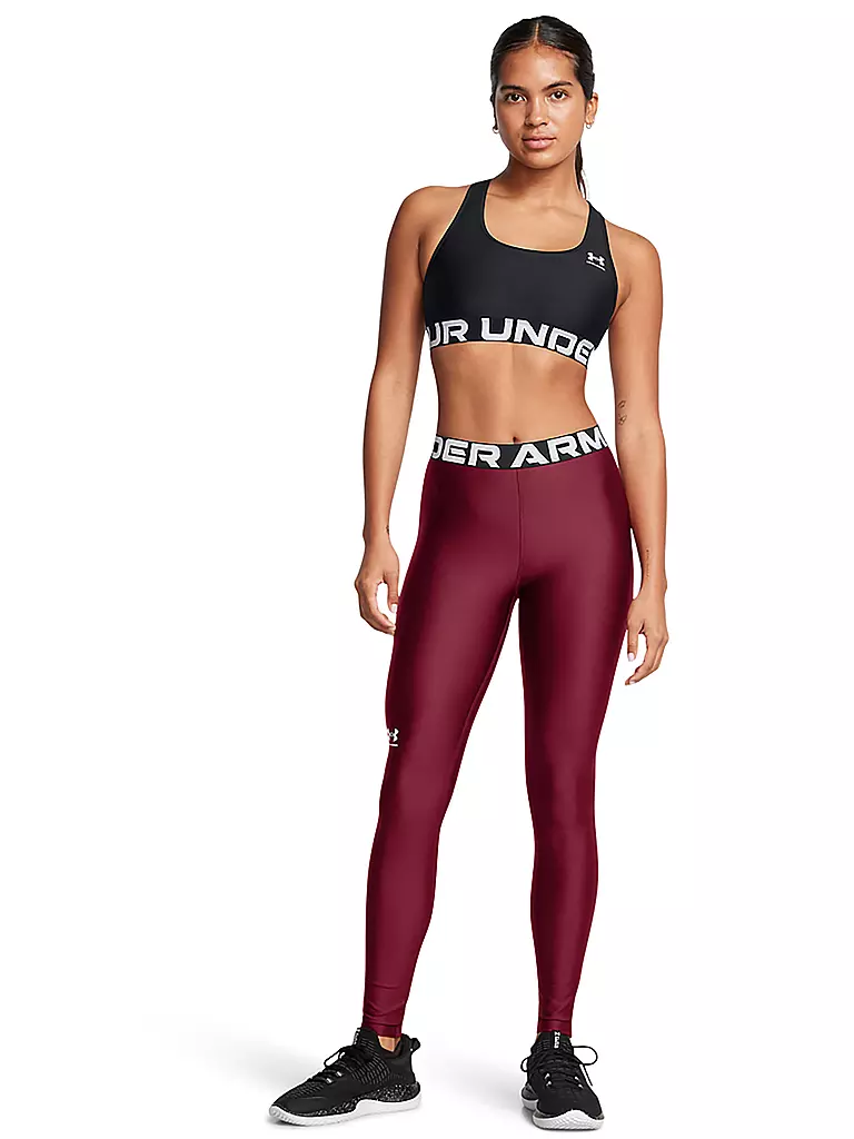 UNDER ARMOUR | Damen Fitnesstight HeatGear® Authentics | Rouge foncé