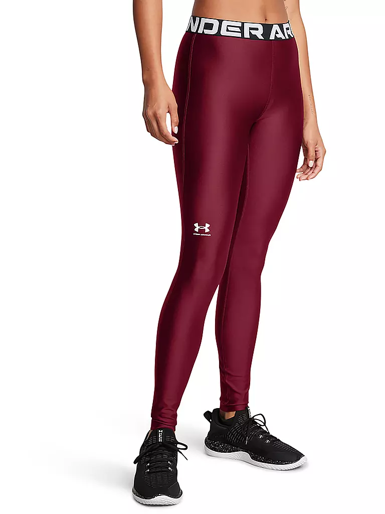 UNDER ARMOUR | Damen Fitnesstight HeatGear® Authentics | Rouge foncé
