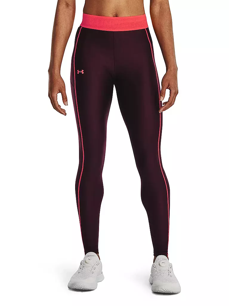 UNDER ARMOUR | Damen Fitnesstight HeatGear® | Rouge foncé