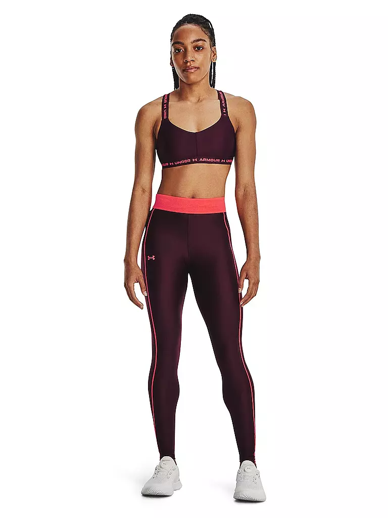 UNDER ARMOUR | Damen Fitnesstight HeatGear® | Rouge foncé
