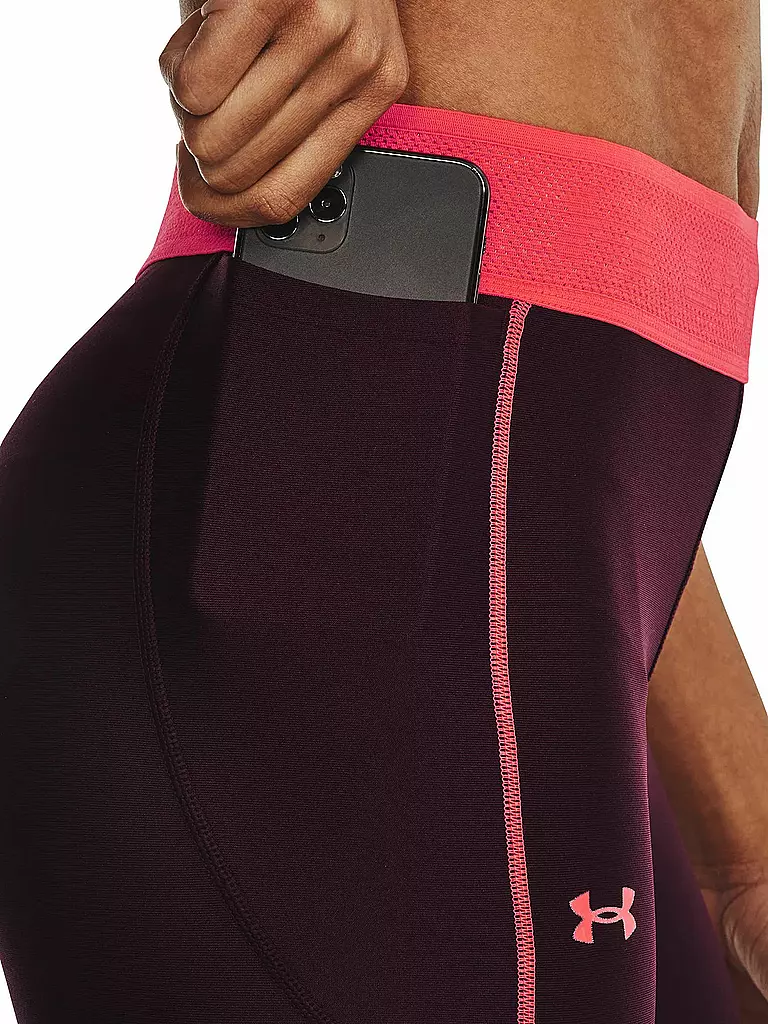 UNDER ARMOUR | Damen Fitnesstight HeatGear® | Rouge foncé