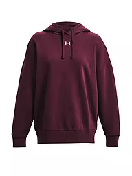 UNDER ARMOUR | Damen Hoodie UA Rival Fleece Oversized  | Rouge foncé