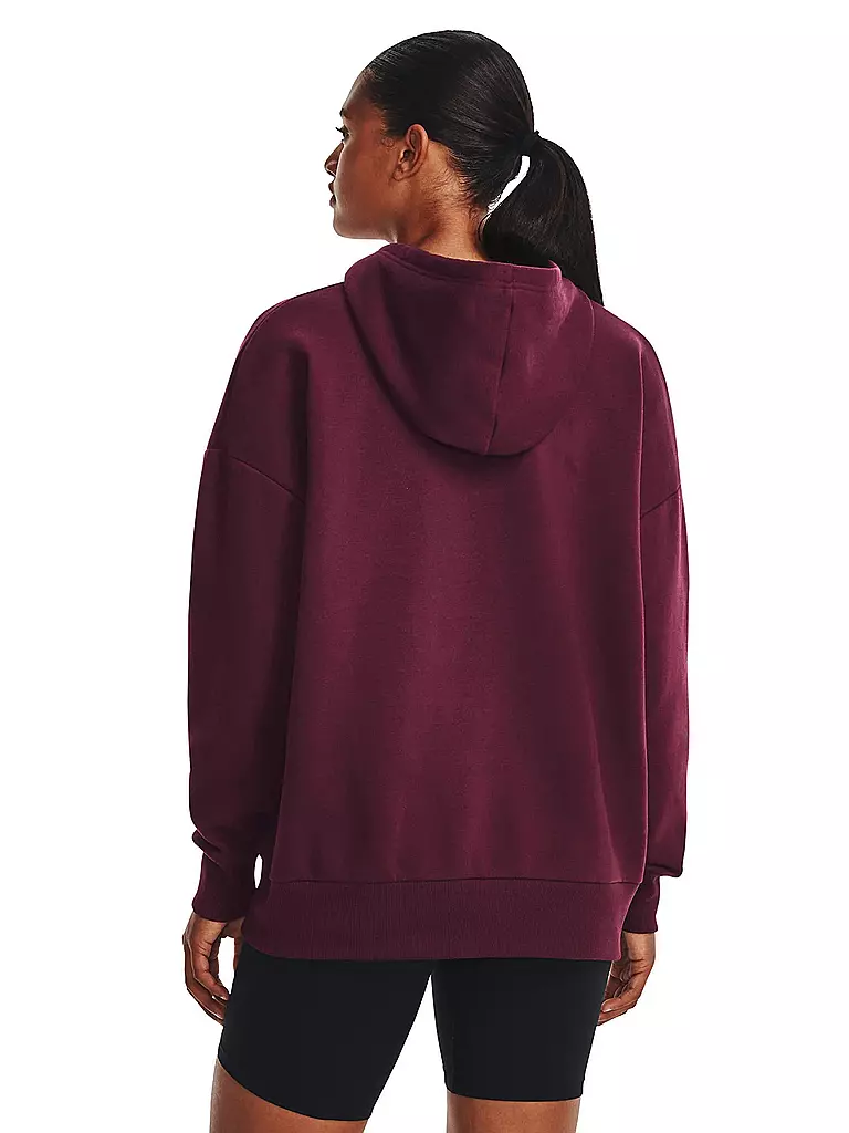 UNDER ARMOUR | Damen Hoodie UA Rival Fleece Oversized  | Rouge foncé