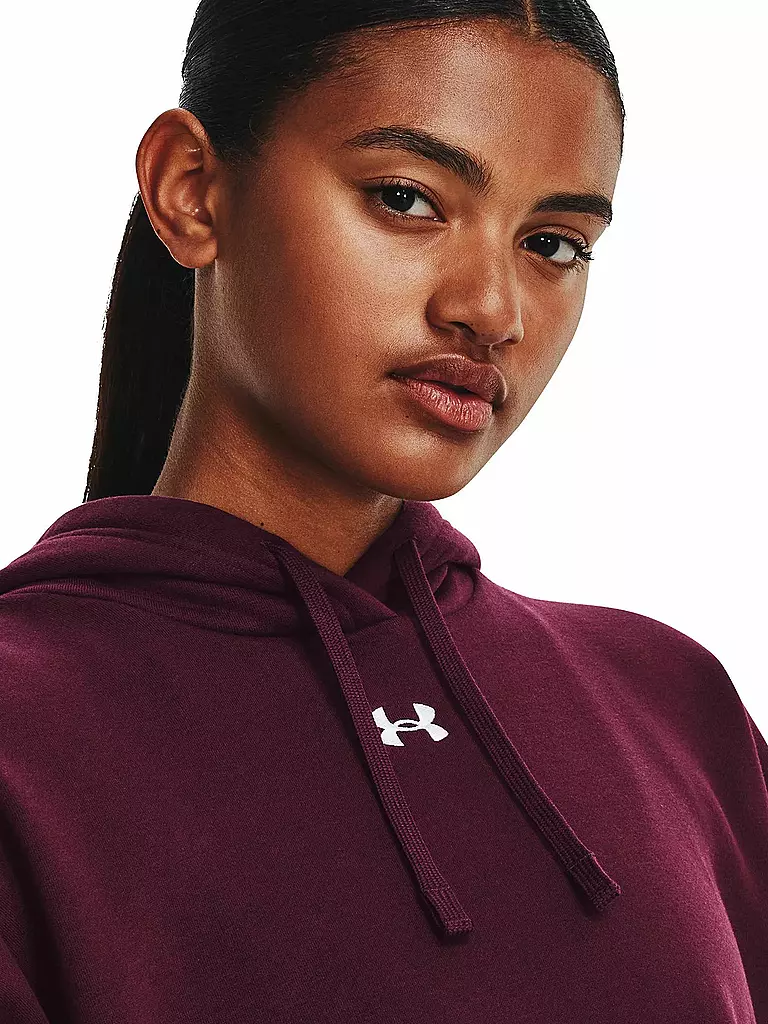 UNDER ARMOUR | Damen Hoodie UA Rival Fleece Oversized  | Rouge foncé