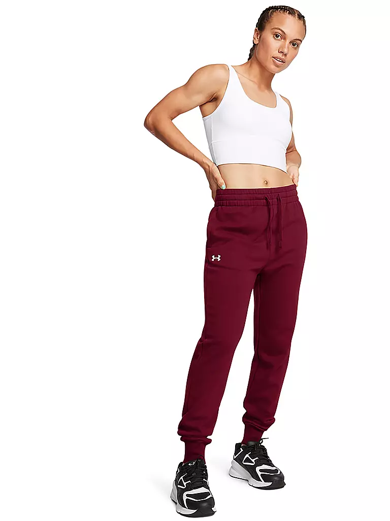 UNDER ARMOUR | Damen Jogginghose UA Rival Fleece | Rouge foncé
