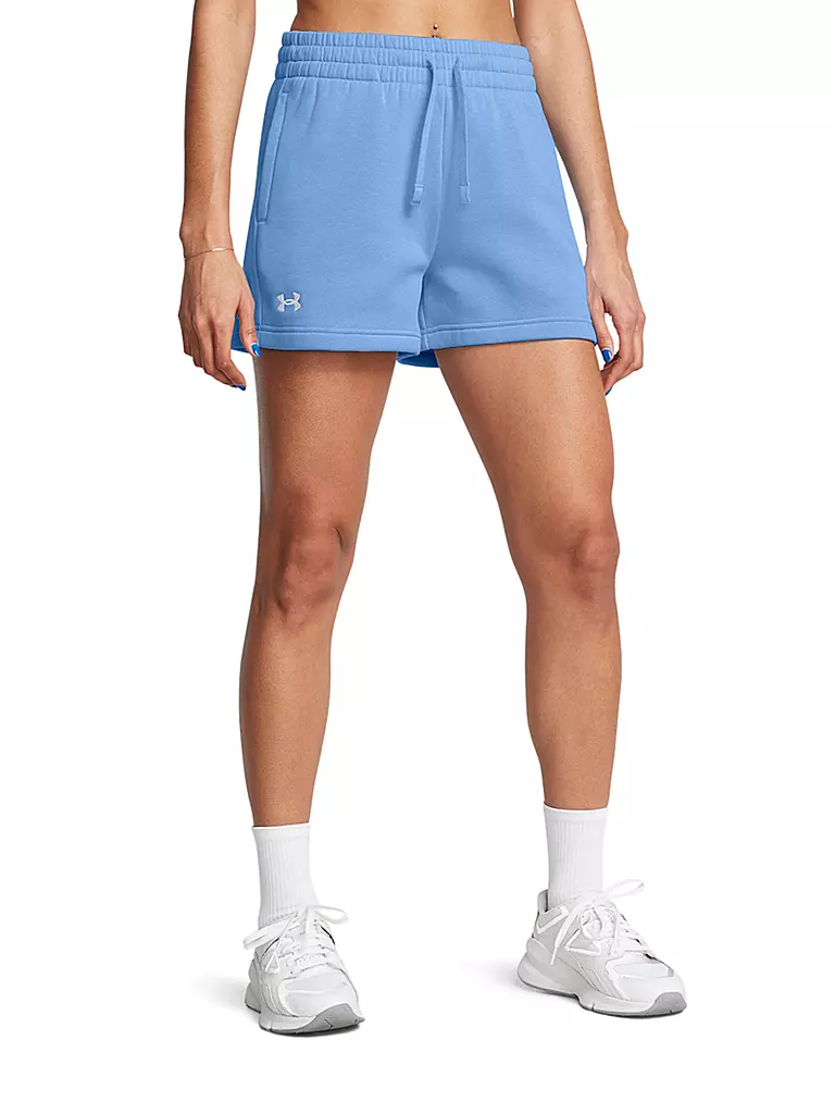 UNDER ARMOUR | Damen Short UA Rival Fleece | Bleu clair