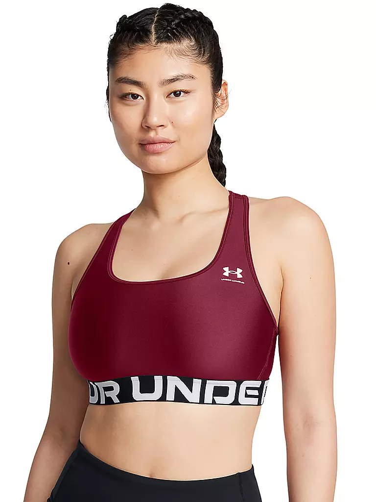UNDER ARMOUR | Damen Sport-BH HeatGear® Armour Medium Support | Rouge foncé