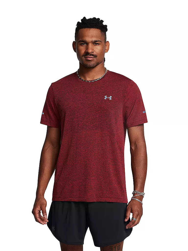 UNDER ARMOUR | Herren Fitnesshirt UA Seamless Stride | Rouge foncé