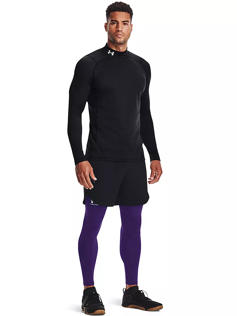 UNDER ARMOUR | Herren Fitnessshirt ColdGear® Fitted Mock | Noir
