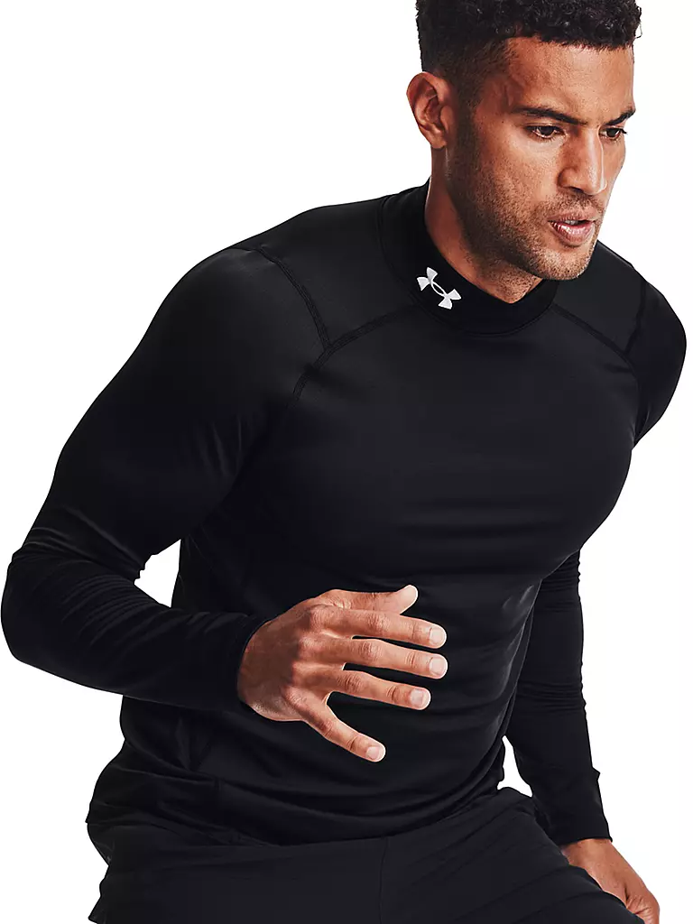 UNDER ARMOUR | Herren Fitnessshirt ColdGear® Fitted Mock | Noir