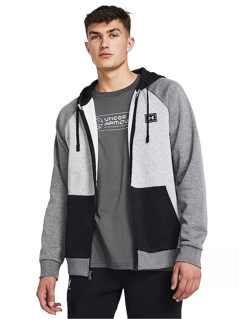 UNDER ARMOUR | Herren Jacke UA Rival Fleece Colorblock  | Gris