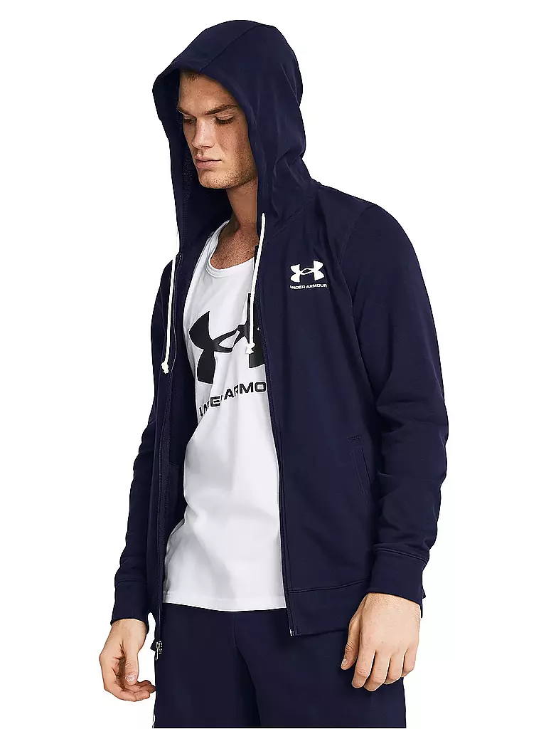 UNDER ARMOUR | Herren Kapuzenpullover UA Rival Terry | Bleu foncé