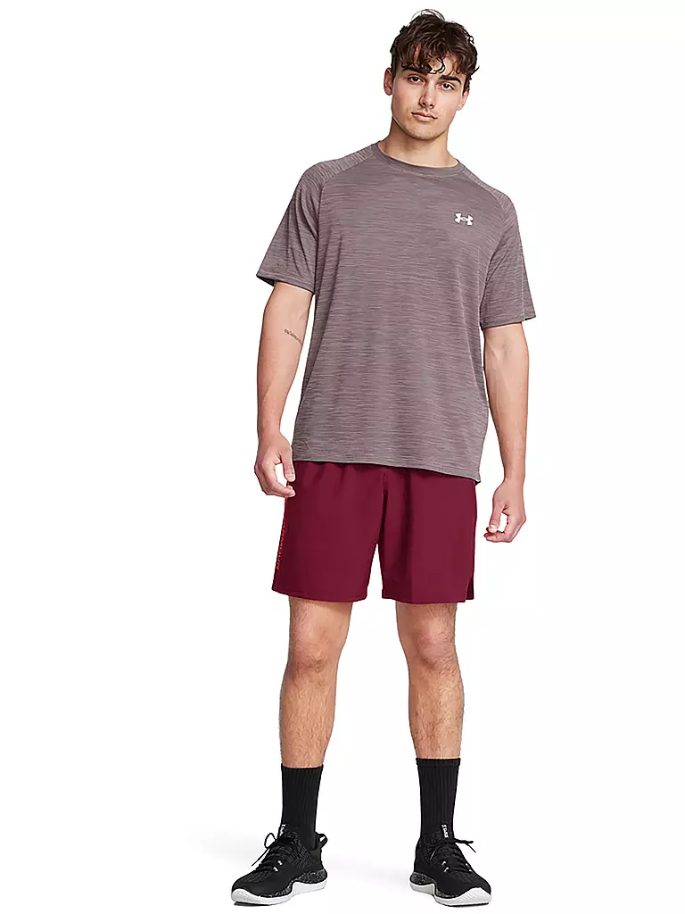 UNDER ARMOUR | Herren Short UA Woven Wordmark | Rouge foncé