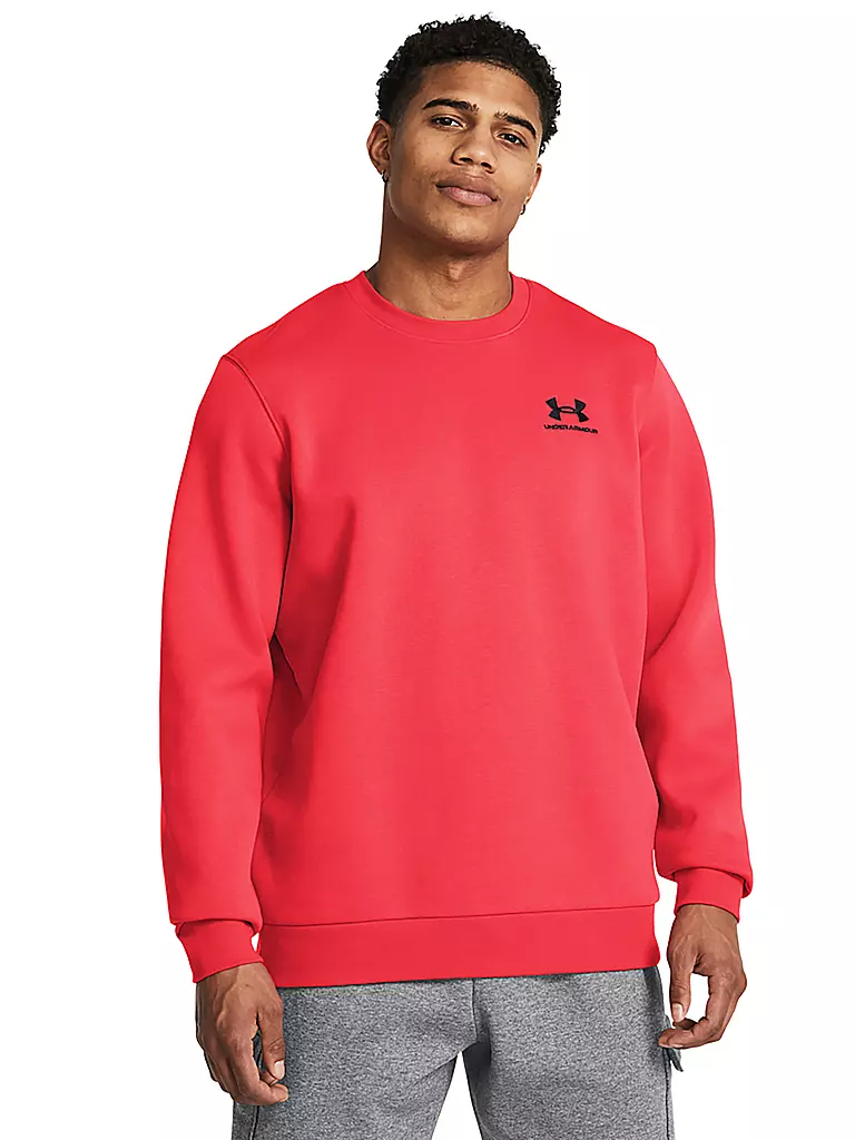 UNDER ARMOUR | Herren Sweater UA Essential Fleece Crewneck | Rouge