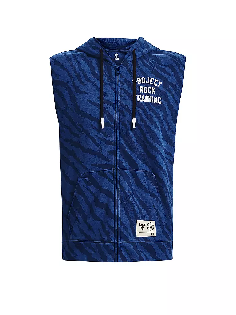 UNDER ARMOUR | Herren Weste Project Rock Rival Print ärmellos | Bleu
