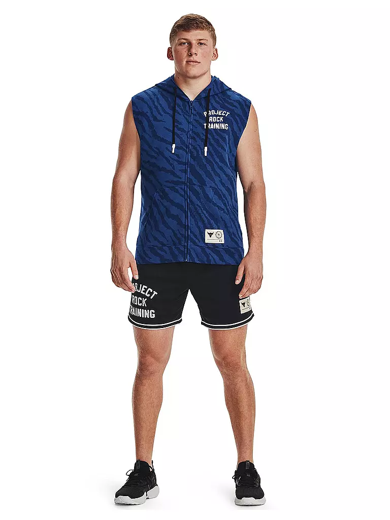 UNDER ARMOUR | Herren Weste Project Rock Rival Print ärmellos | Bleu