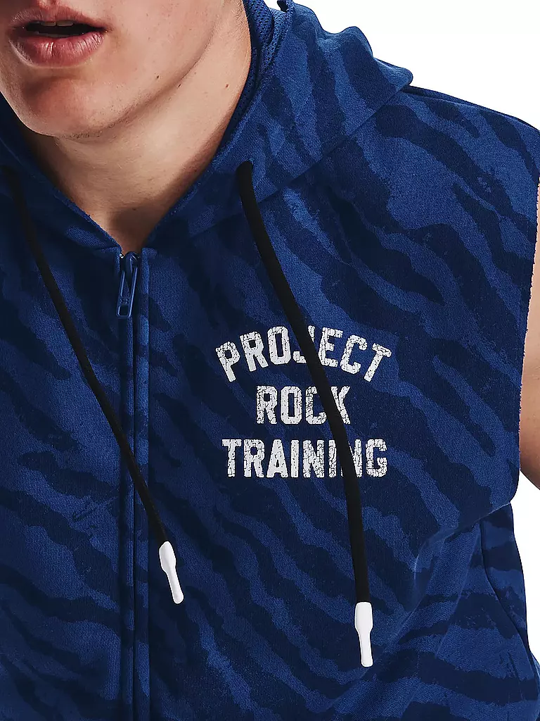 UNDER ARMOUR | Herren Weste Project Rock Rival Print ärmellos | Bleu
