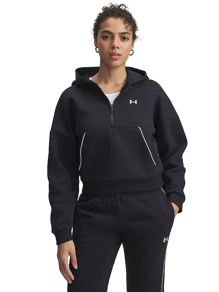 UNDER ARMOUR | Hoodie Femme UA Rival Fleece Piped | Noir