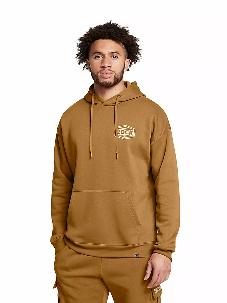 UNDER ARMOUR | Hoodie homme The Rock icon FLC | Moutarde
