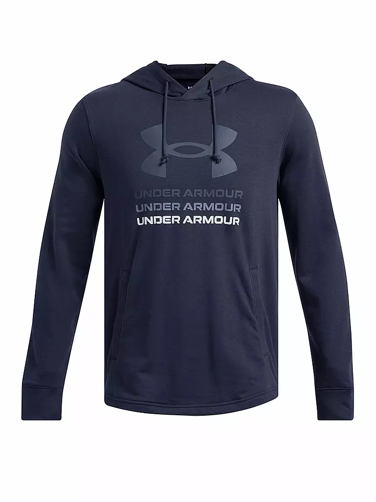 UNDER ARMOUR | Hoodie homme UA Rival Hoodie en French-Terry Graphic | Bleu foncé
