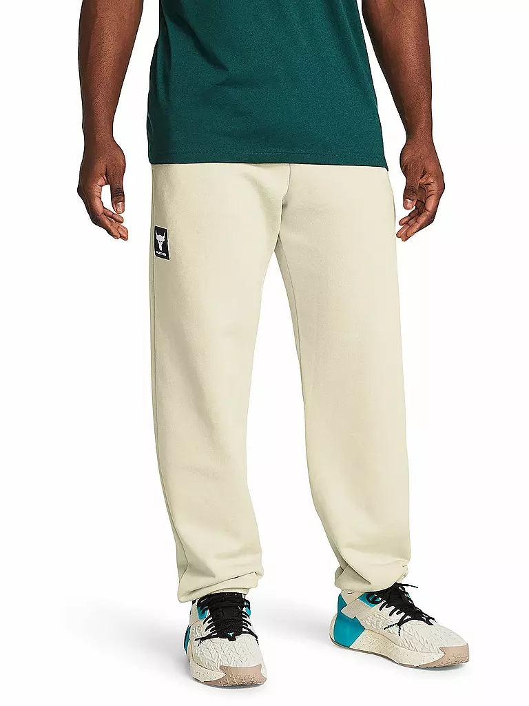 UNDER ARMOUR | Jogginghose Project Rock Heavyweight Terry pour homme | Beige