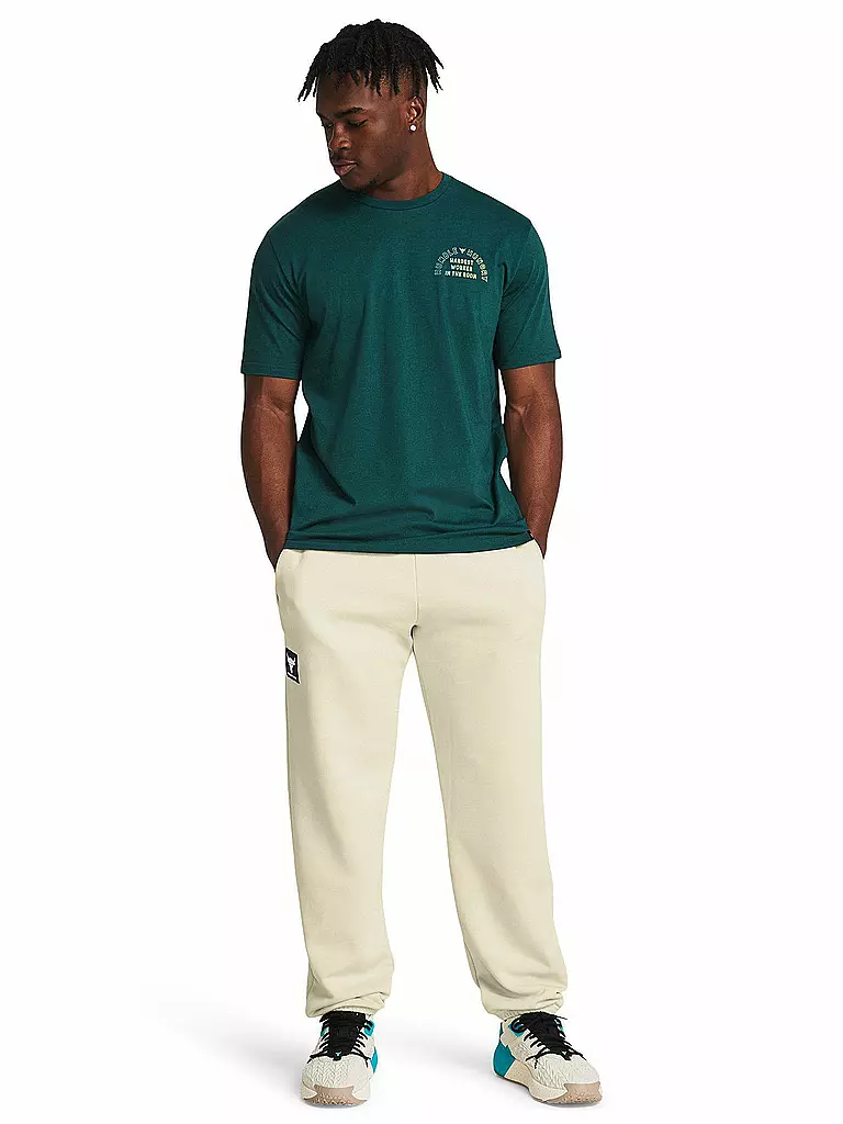 UNDER ARMOUR | Jogginghose Project Rock Heavyweight Terry pour homme | Beige