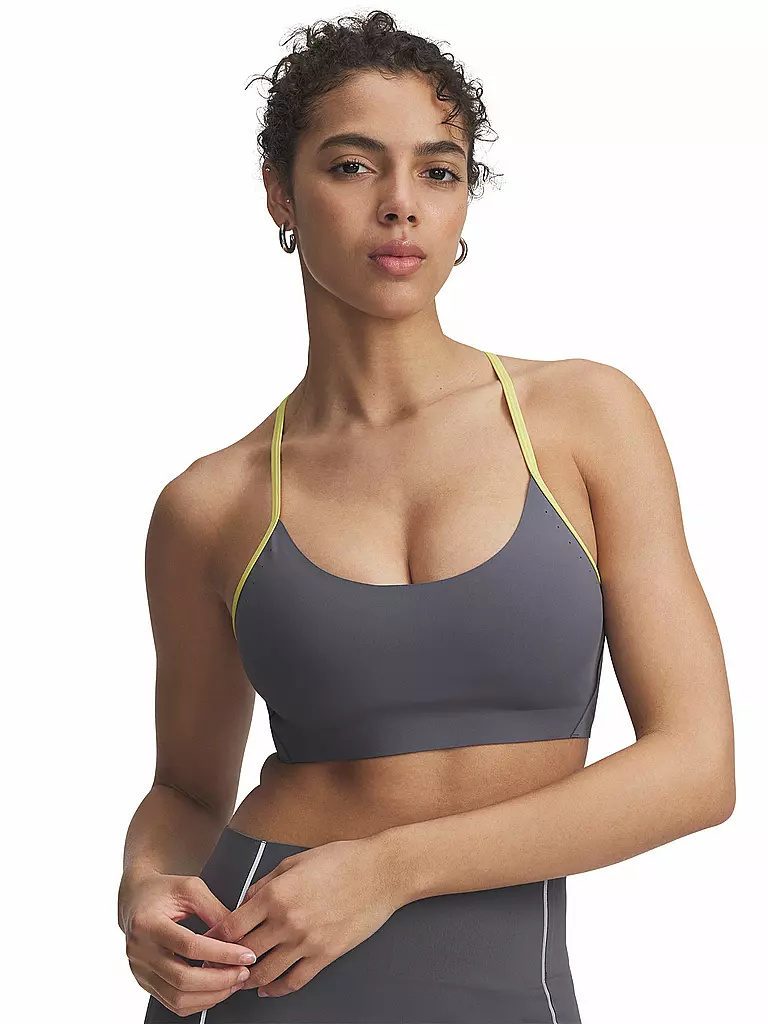 UNDER ARMOUR | Soutien-gorge de sport pour femmes UA Halo Bonded - Maintien moyen | Gris