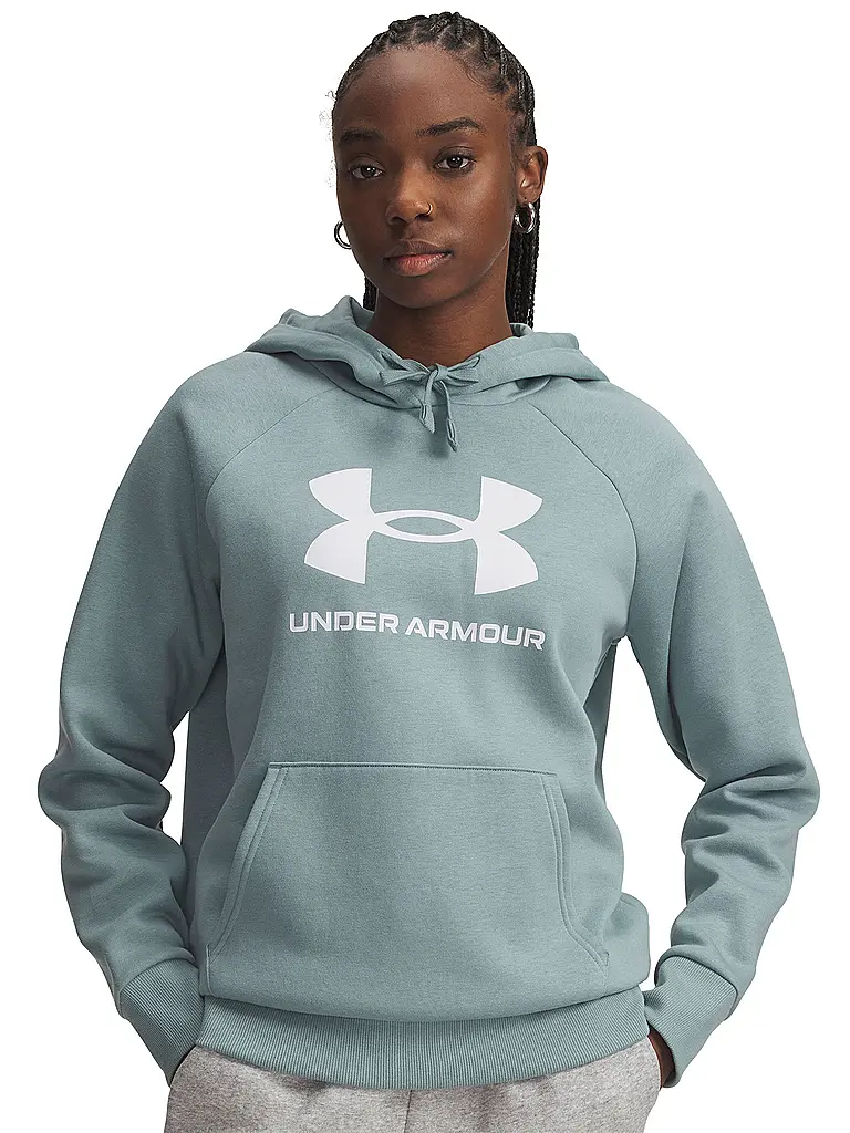 UNDER ARMOUR | Sweat à capuche femme UA Rival Fleece Big Logo | Pétrole