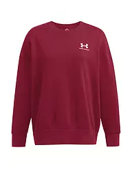 UNDER ARMOUR | Sweat à capuche pour femme UA Essential Fleece Coupe oversize | Rouge foncé