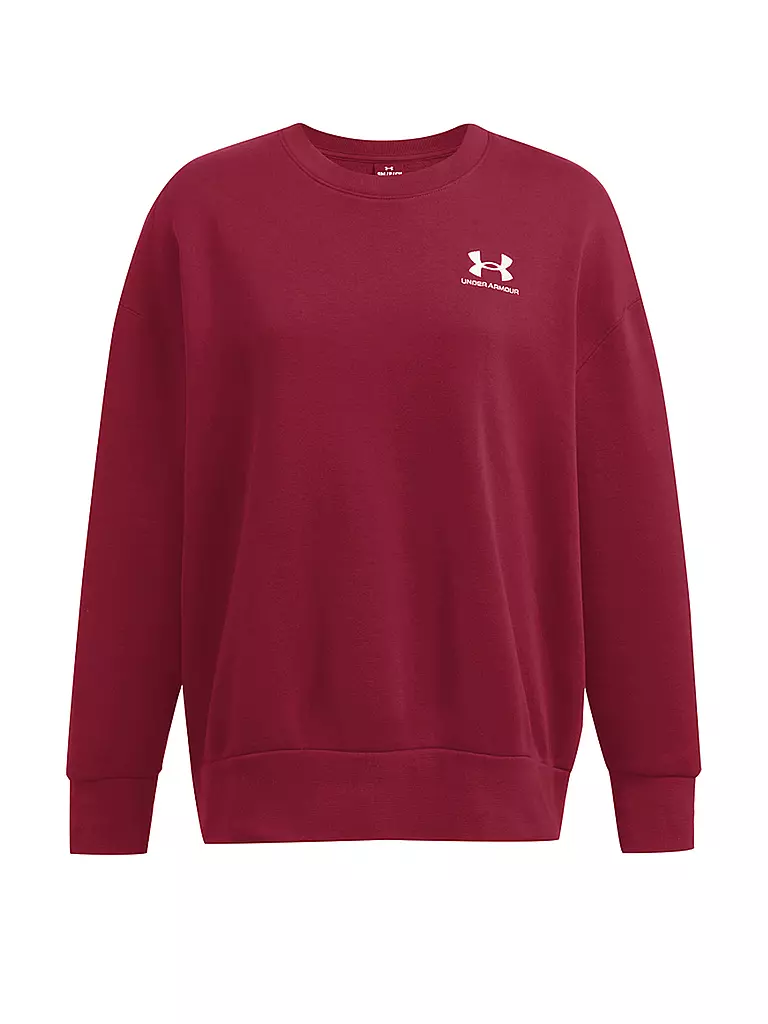 UNDER ARMOUR | Sweat à capuche pour femme UA Essential Fleece Coupe oversize | Rouge foncé
