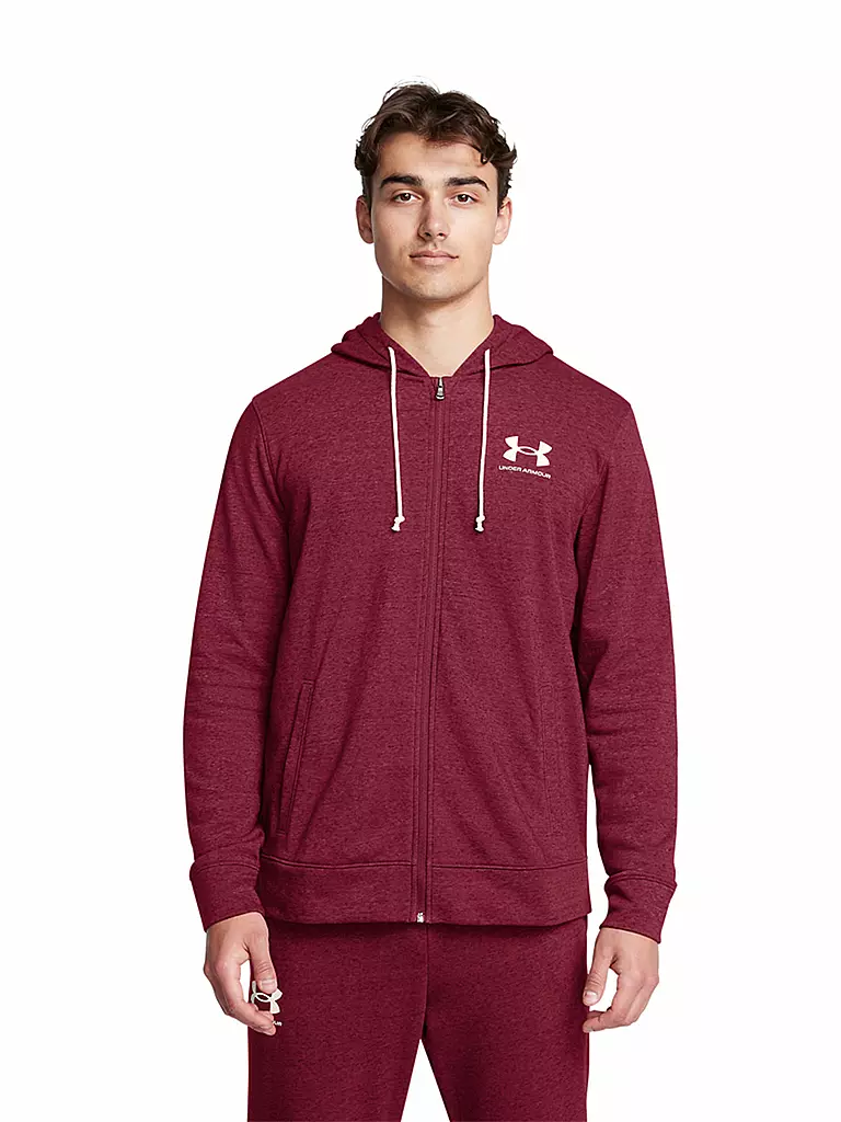 UNDER ARMOUR | Sweat à capuche pour homme UA Rival Terry | Rouge foncé