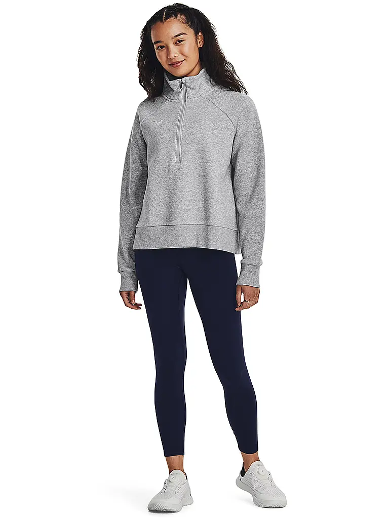 UNDER ARMOUR | Sweat-shirt à demi-fermeture éclair UA Rival Fleece pour femme | Gris