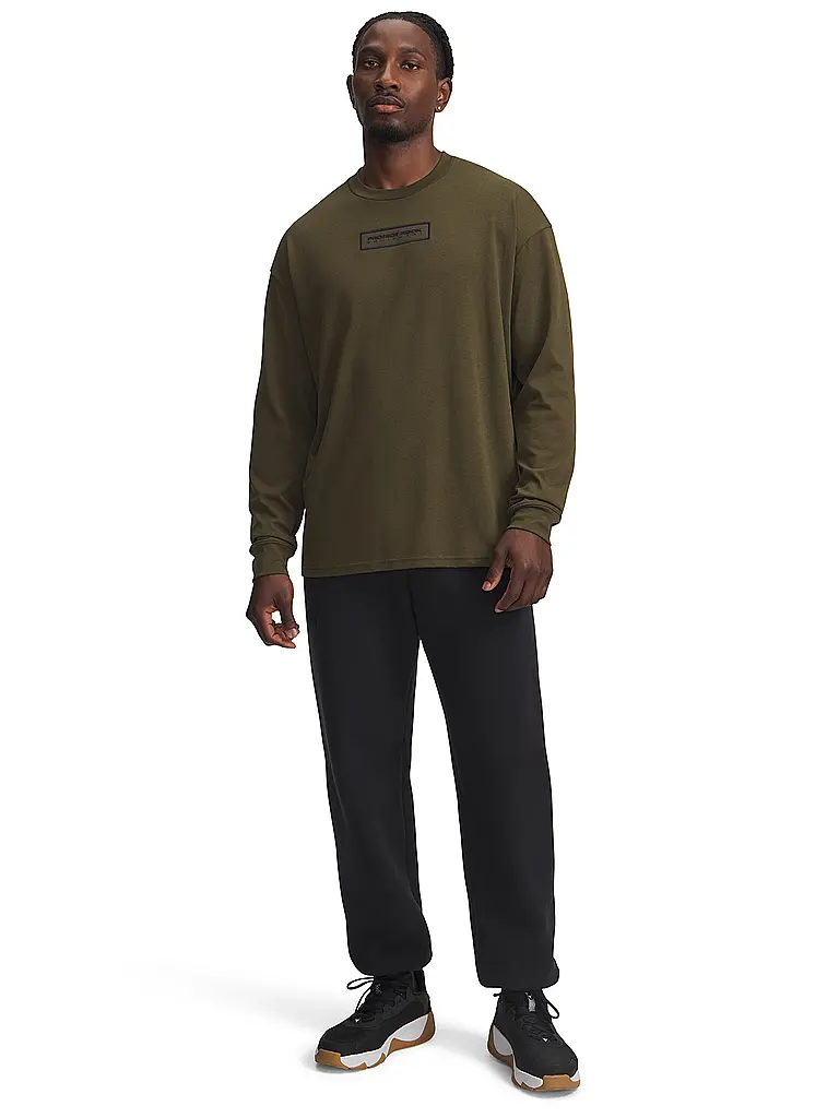 UNDER ARMOUR | Sweat-shirt Homme UA The Rock LS Q4 ST | Olive