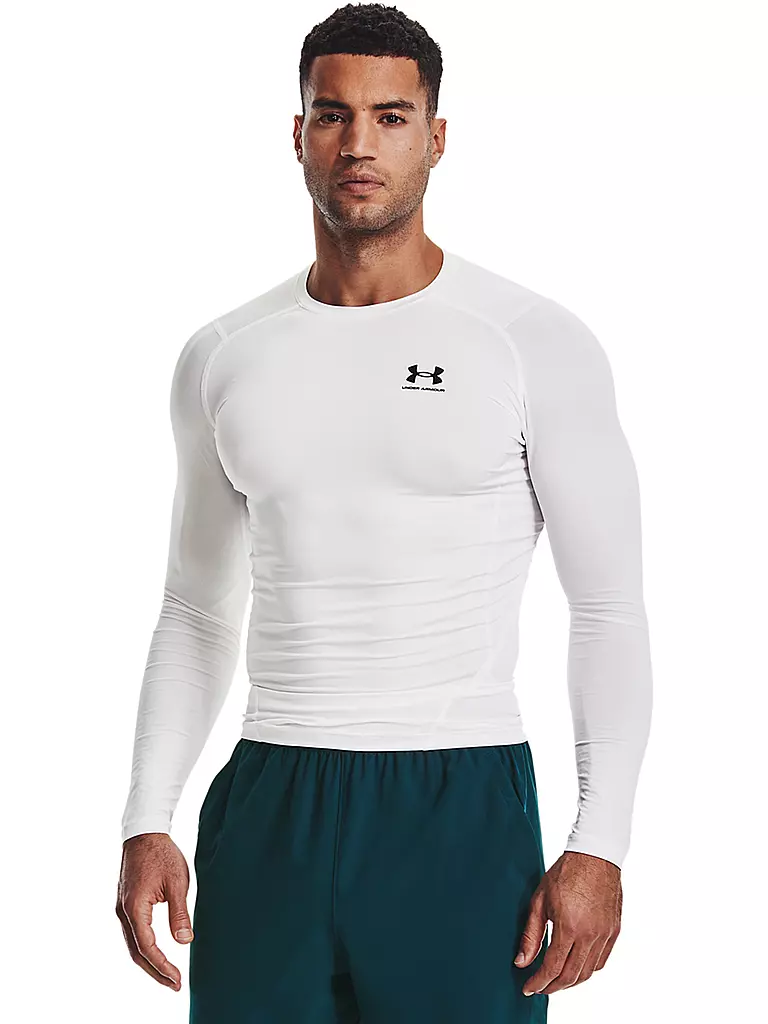 UNDER ARMOUR | T-shirt de fitness HeatGear® Armour pour homme | Blanc