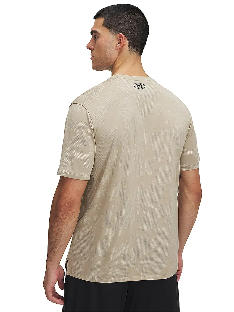 UNDER ARMOUR | T-shirt de fitness homme UA TechTM Vent Jacquard | Camel