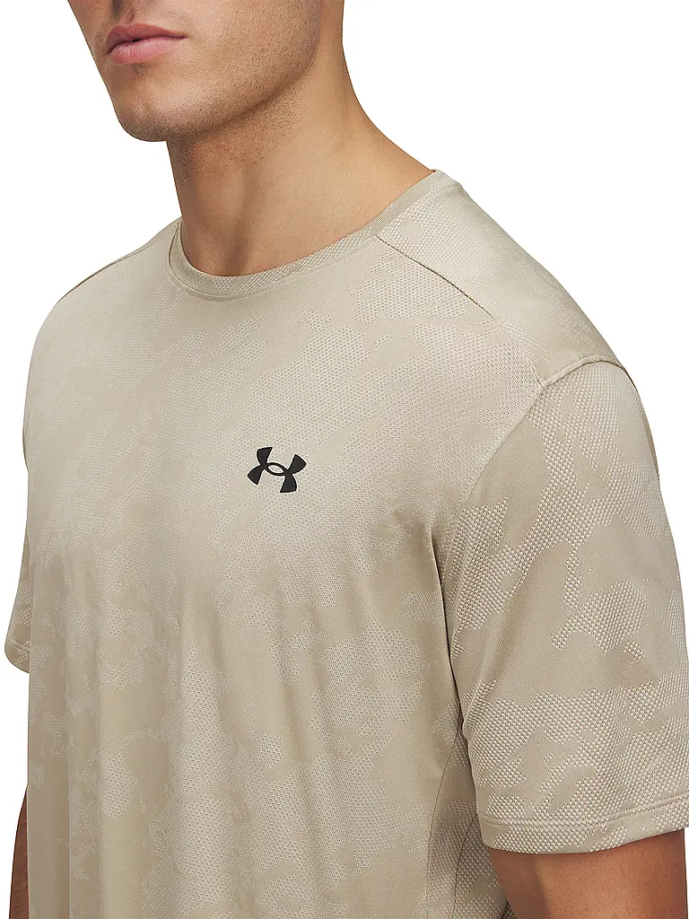 UNDER ARMOUR | T-shirt de fitness homme UA TechTM Vent Jacquard | Camel