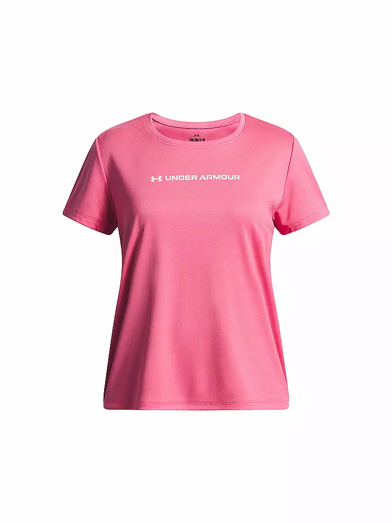 UNDER ARMOUR | T-shirt de fitness pour fille UA Tech™ Wordmark Graphic | Rose vif