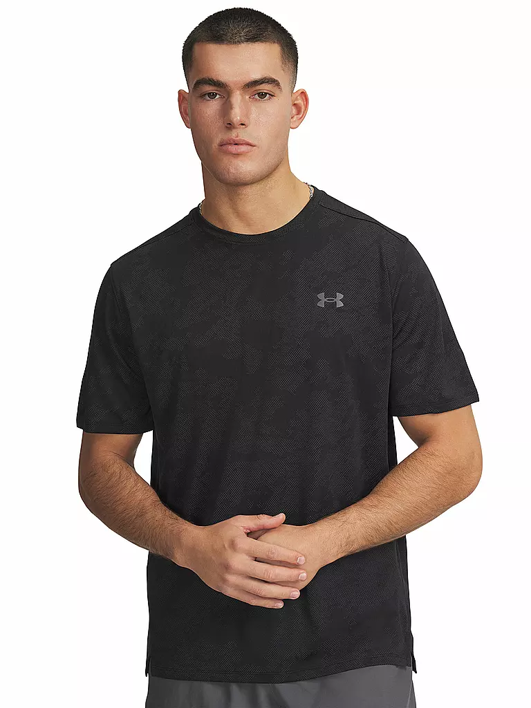 UNDER ARMOUR | T-shirt de fitness pour homme UA TechTM Vent Jacquard | Noir